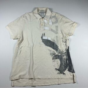 Vintage Y2k American Eagle 90s Polo stitch Eagle Wrap Around Rugby Polo Mens XXL